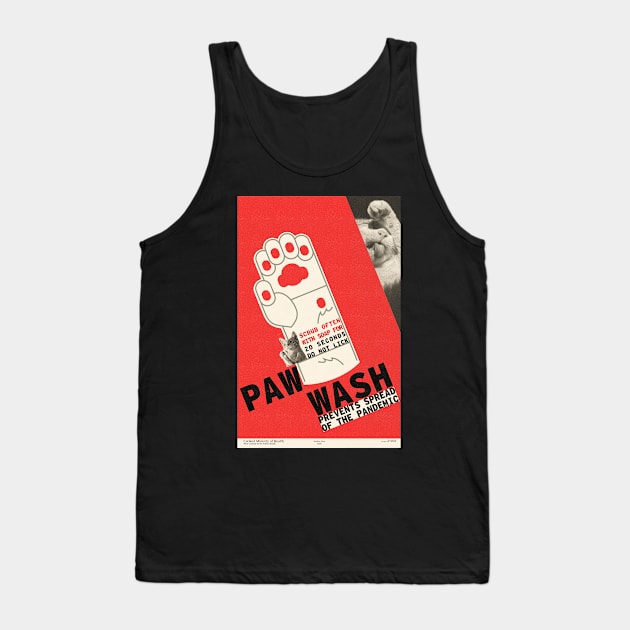 Soviet Cat Poster - Paw Wash Prevents Spread of the Pandemic Tank Top by nathannunart